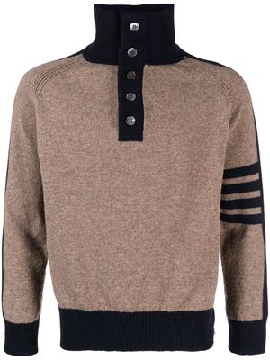 Thom Browne mock-neck 4-Bar stripe jumper