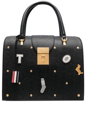 Thom Browne Mrs.Thom pebble-texture tote bag - Black