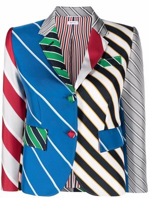 Thom Browne multi stripe-print blazer - Neutrals