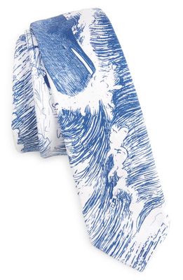 Thom Browne Nautical Cotton Toile Tie in Blue