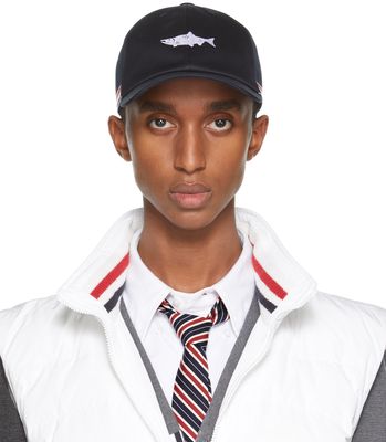 Thom Browne Navy Classic 6-Panel Baseball Cap