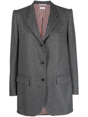 Thom Browne notched-collar single-breasted blazer - Grey