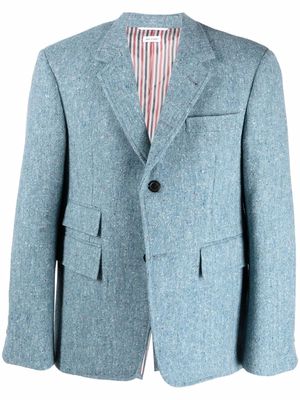 Thom Browne notched-lapel single-breasted blazer - Blue