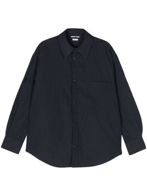 Thom Browne oversized-collar ripstop shirt jacket - Blue