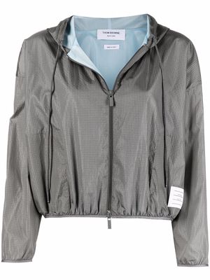 Thom Browne oversized zip hoodie jacket - Grey