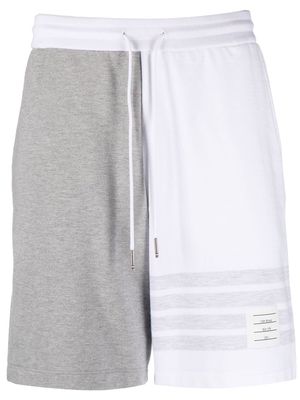 Thom Browne panelled cotton track shorts - Grey