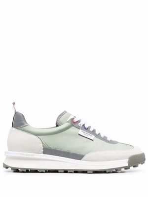 Thom Browne panelled low-top lace-up sneakers - Green