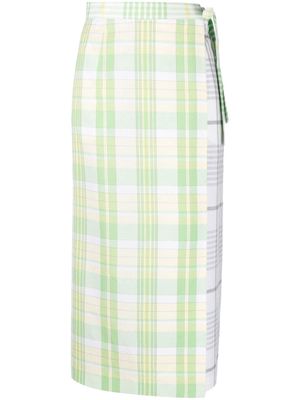 Thom Browne panelled wrap skirt - Grey