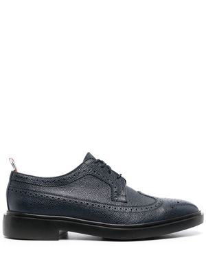 Thom Browne pebbled leather longwing brogues - Blue