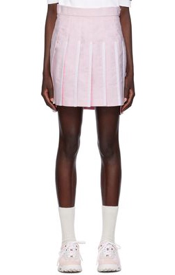 Thom Browne Pink Classic Pleated Miniskirt