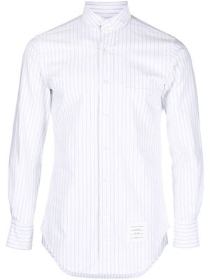 Thom Browne pinstripe-pattern long-sleeve shirt - White