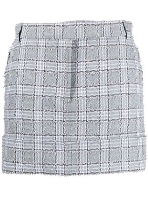 Thom Browne plaid-check print mini skirt - Grey