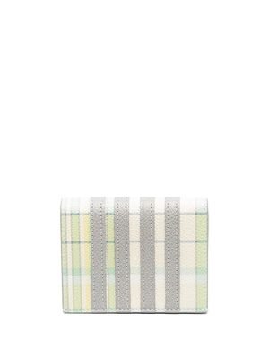 Thom Browne plaid leather wallet - Green