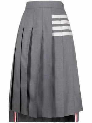 Thom Browne pleated kilt skirt - Grey