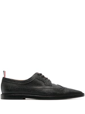 Thom Browne pointed -toe leather brogues - Black