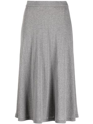 Thom Browne pointelle ribbed midi skirt - Grey