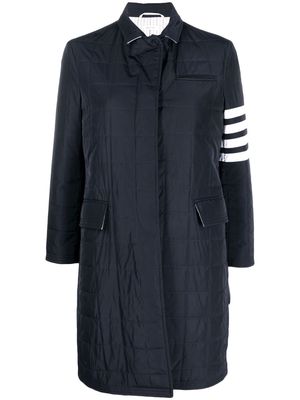 Thom Browne quilted Chesterfield coat - Blue