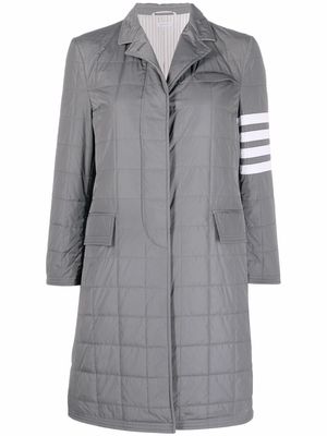 Thom Browne quilted Chesterfield coat - Grey