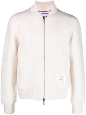 Thom Browne rear-stripe bomber jacket - Neutrals