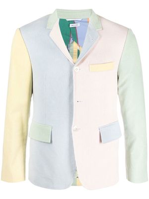 Thom Browne ribbed colour-block blazer - Pink