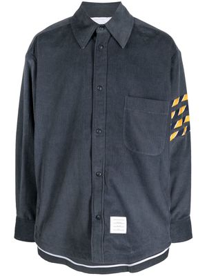 Thom Browne ribbed cotton shirt jacket - Grey