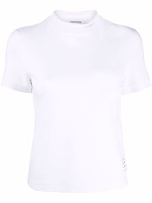 Thom Browne ribbed-edge cotton T-shirt - White