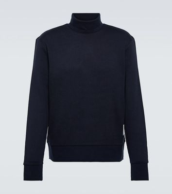 Thom Browne Ribbed-knit mockneck cotton sweater