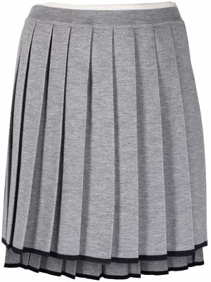 Thom Browne ripstop pleated miniskirt - Grey