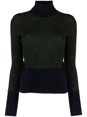 Thom Browne roll-neck ribbed knit jumper - Green