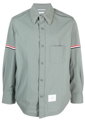 Thom Browne RWB armband piqué shirt jacket - Grey