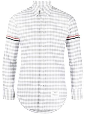 Thom Browne RWB gingham Oxford shirt - Grey