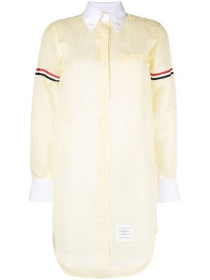 Thom Browne RWB shirt mini dress - Yellow