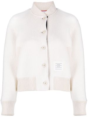 Thom Browne RWB-stripe bomber jacket - White