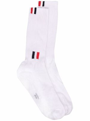 Thom Browne RWB-stripe cotton-blend socks - White