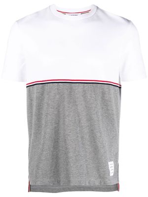 Thom Browne RWB-stripe crew-neck T-shirt - White