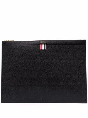 Thom Browne RWB stripe laptop bag - Black