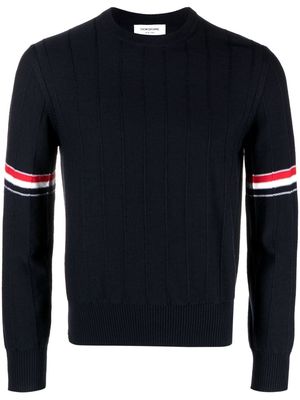 Thom Browne RWB-stripe long-sleeve jumper - Blue