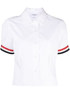 Thom Browne RWB-stripe puff-sleeve shirt - White