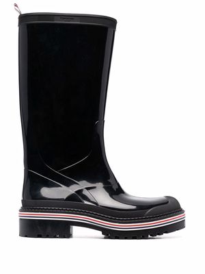 THOM BROWNE RWB-stripe rain boots - Black