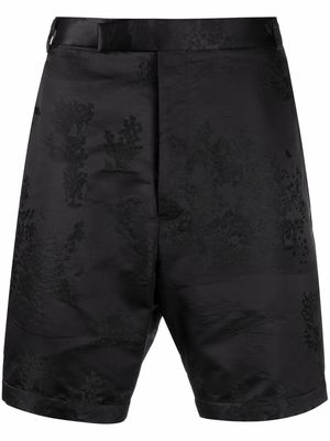 Thom Browne RWB stripe tailored shorts - Black