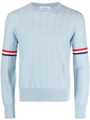 Thom Browne RWB-stripe virgin-wool jumper - Blue