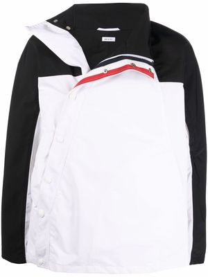 Thom Browne RWB-stripe windbreaker jacket - Black