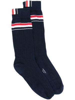 Thom Browne RWB striped socks - Blue