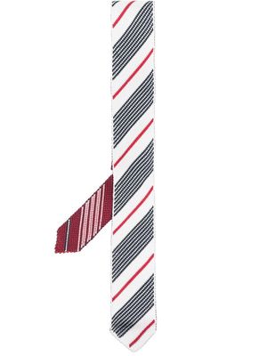 Thom Browne RWB striped tie - Red