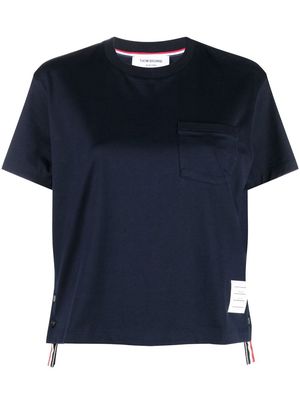Thom Browne RWB tab cotton T-shirt - Blue