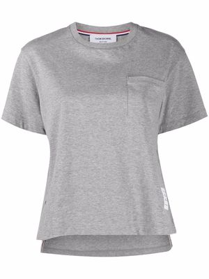 Thom Browne RWB tab cotton T-shirt - Grey
