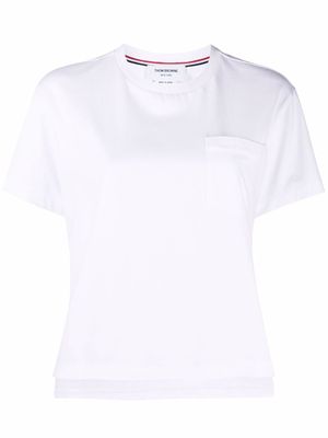 Thom Browne RWB tab cotton T-shirt - White