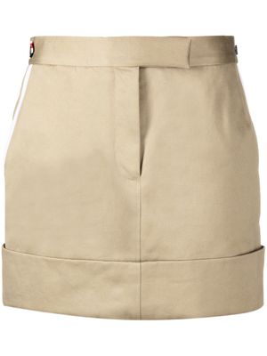 Thom Browne Sack cotton miniskirt - Neutrals