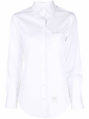 Thom Browne scalloped edge shirt - White