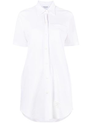 Thom Browne sequin-detail cotton shirt dress - White